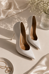 Dakota Beyaz Rugan Topuklu Stiletto
