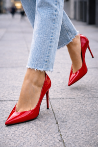 Dakota Kırmızı Rugan Topuklu Stiletto
