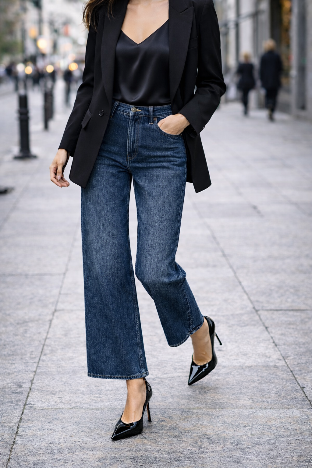 Dakota Siyah Rugan Topuklu Stiletto